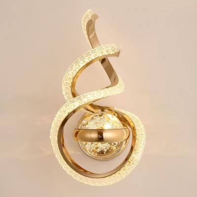 Crystal Spiral LED Wall Lamp