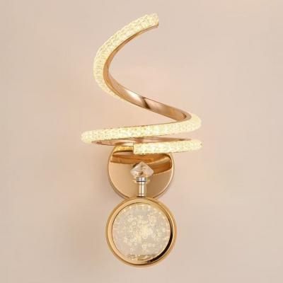 Spiral Crystal Decorative LED Wall Lamp